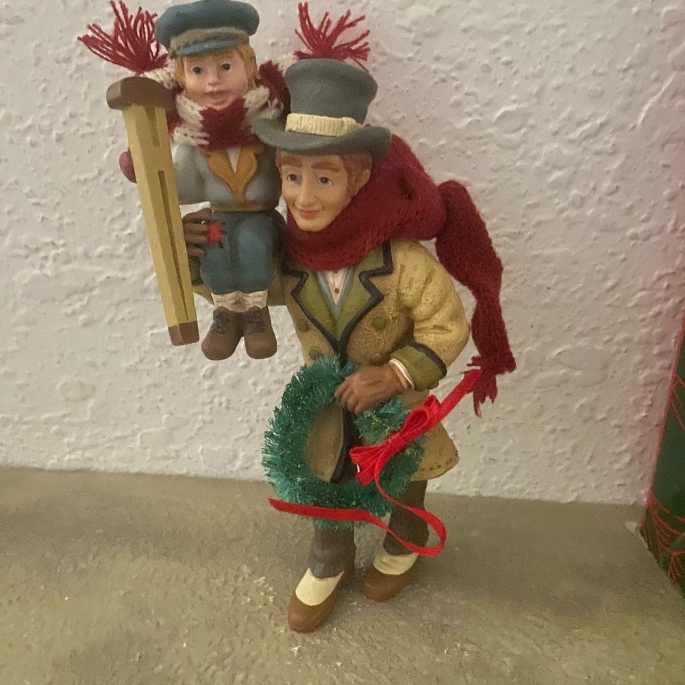 Kurt Adler Figures of Bob Crachet and Tiny Tim